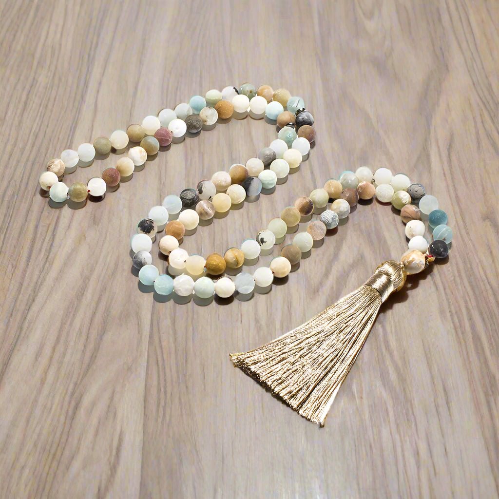 Ne perdez plus le fils de vos adorations avec le Tasbih - Amazonite 99 Perles