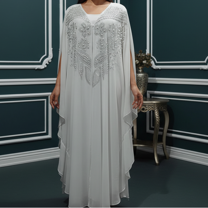 Abaya Aid blanc