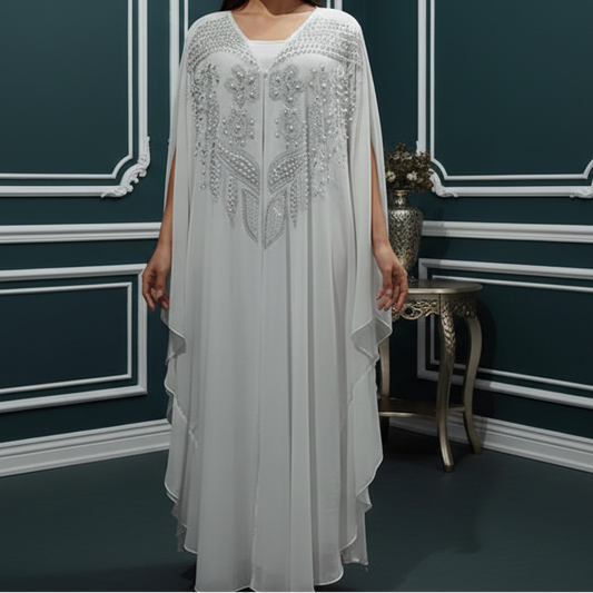 Abaya Aid blanc