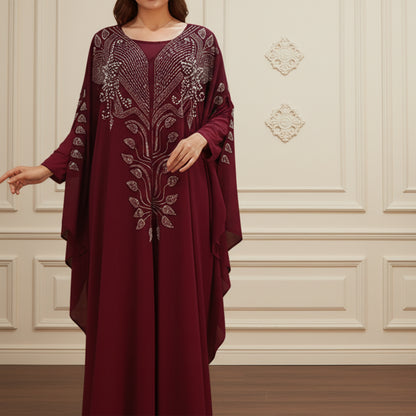 Abaya Aid rouge