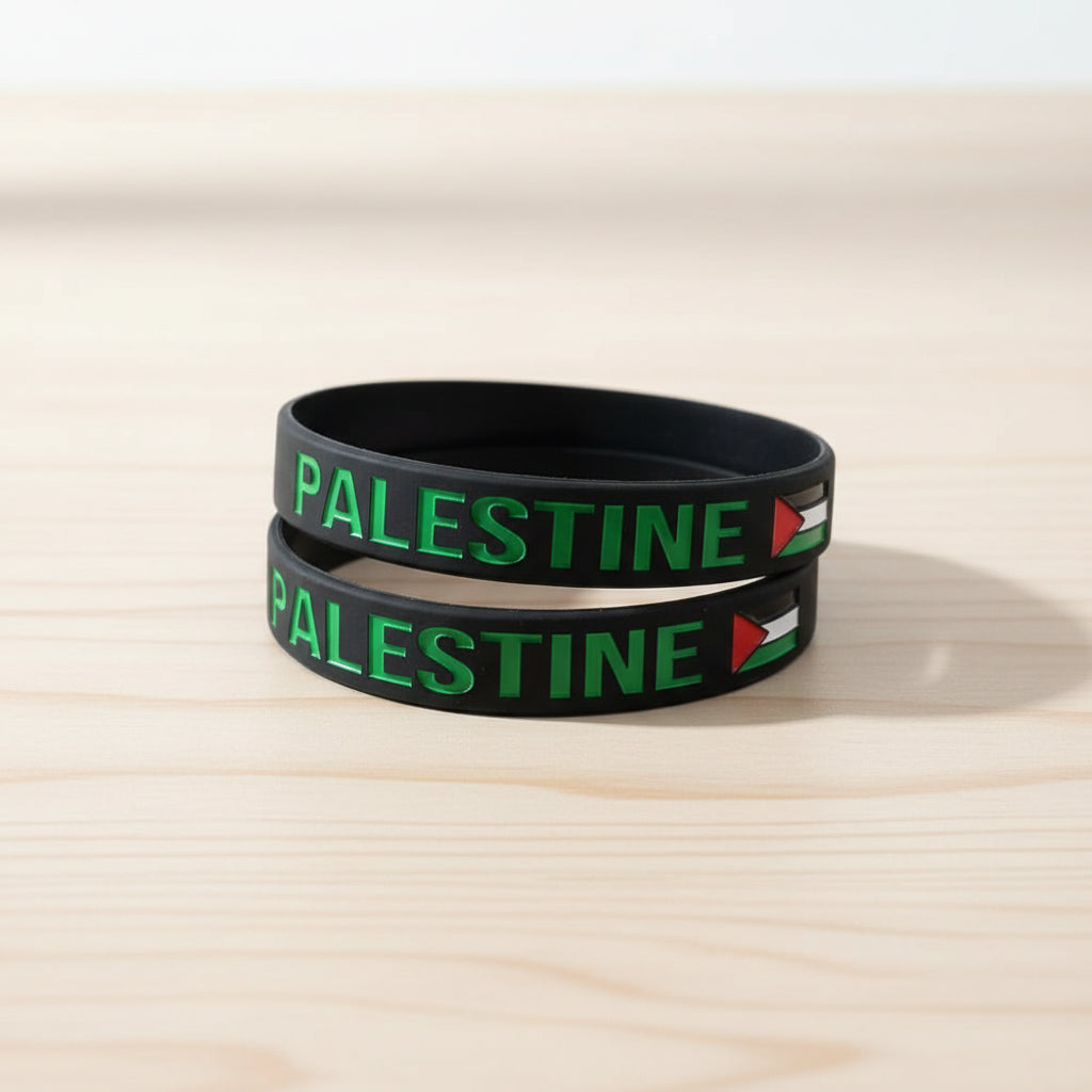Bracelet Palestine | Silicone noir
