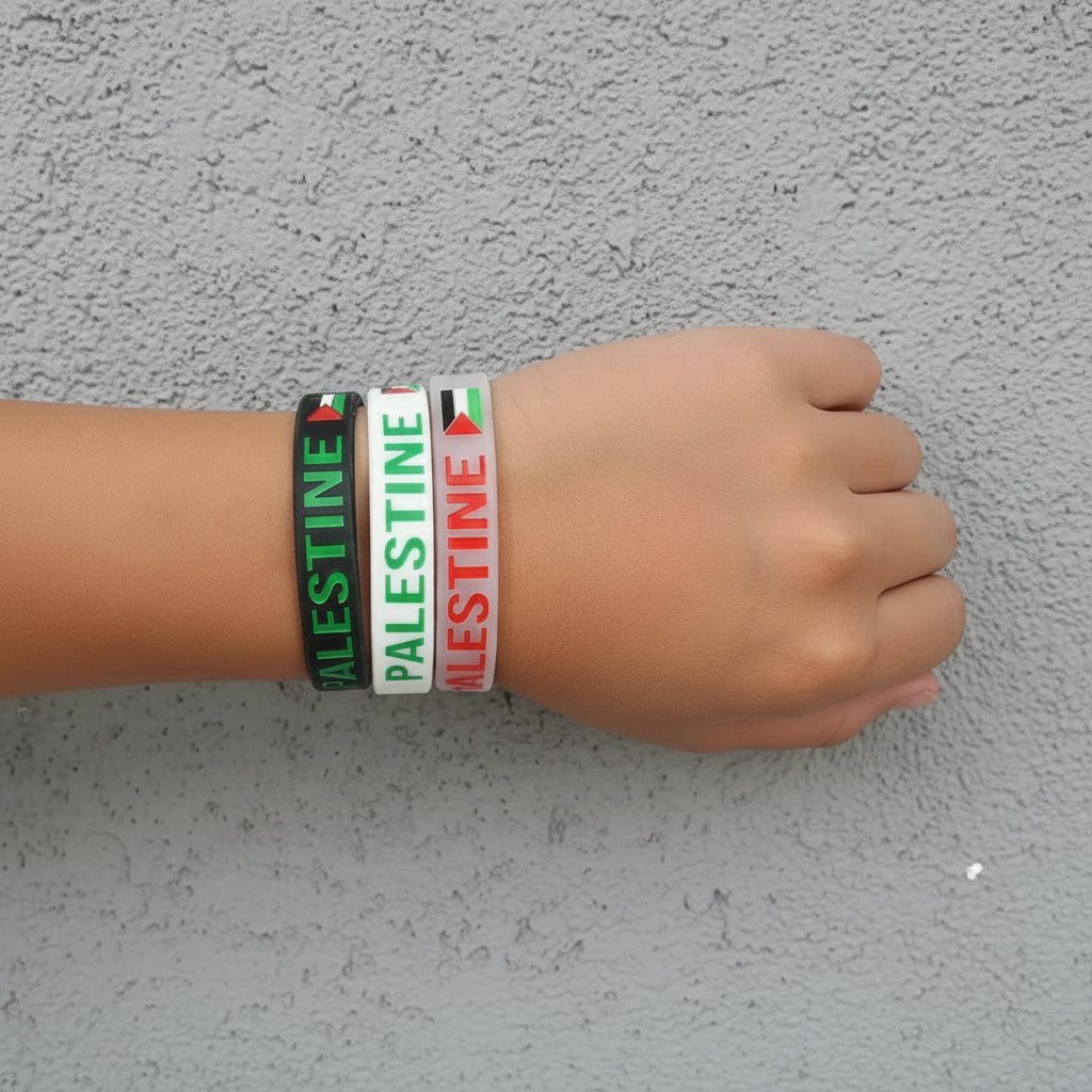 Voici à quoi ressemble le Bracelet Palestine | Silicone une fois porté