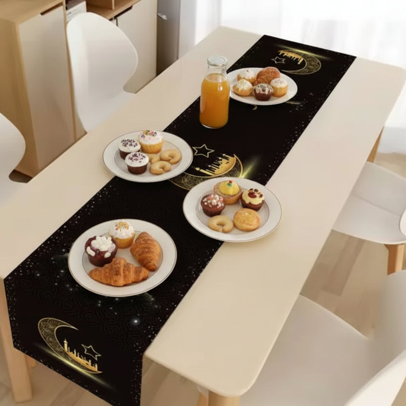 Chemin de table | Ramadan noir
