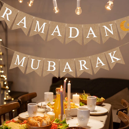 Decoration Ramadan | Banderole en chanvre blanc