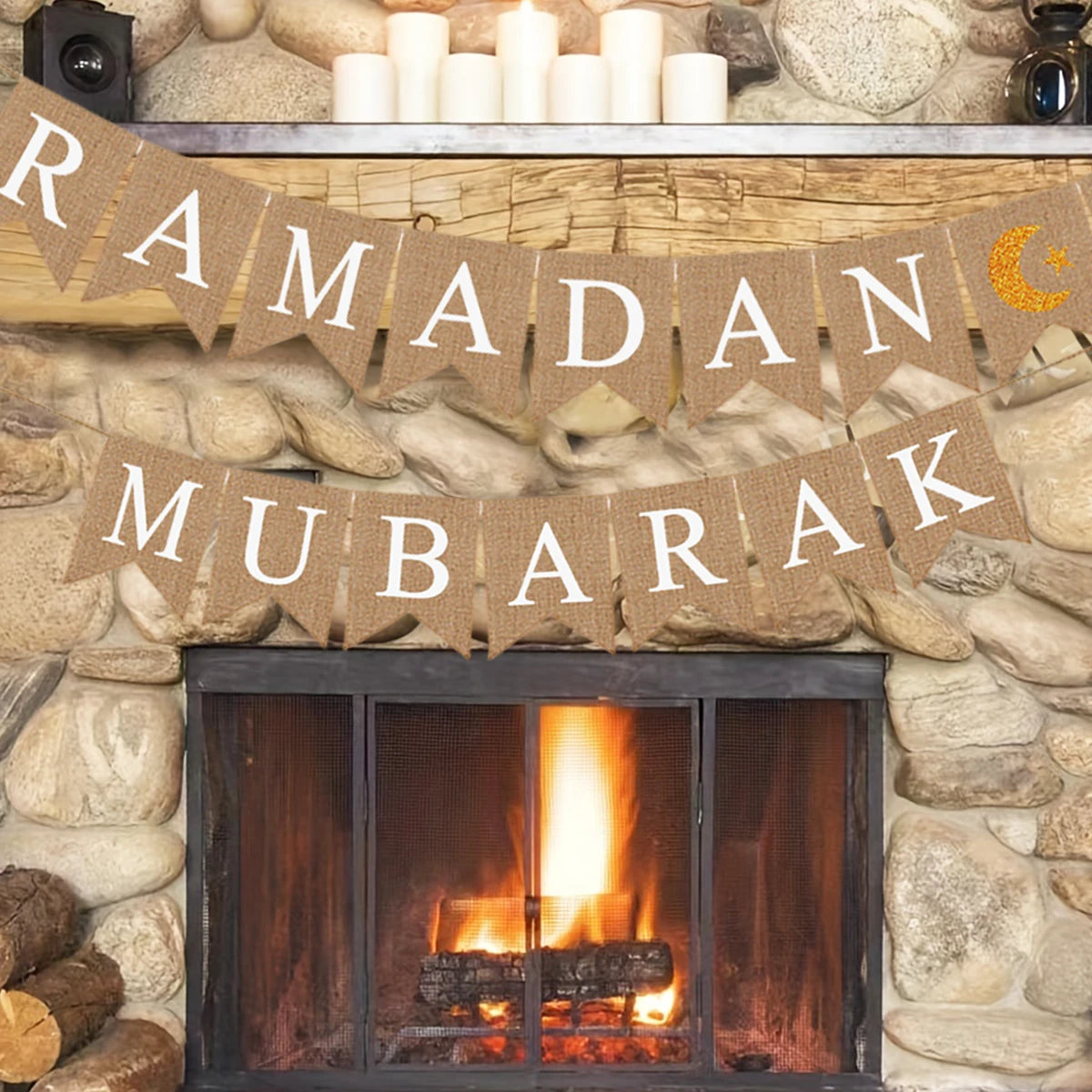 Accrochez la Decoration Ramadan | Banderole en chanvre dans votre salon