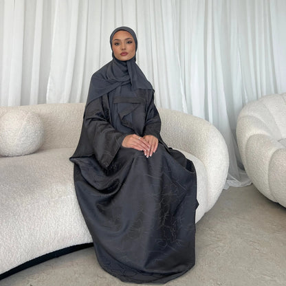 Ensemble Abaya Khimar gris