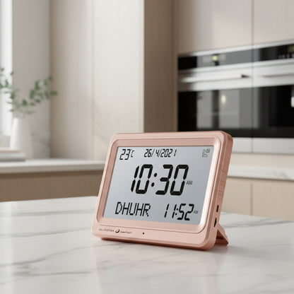 Horloge Adhan Moderne | AdhanO'Clock bois de rose