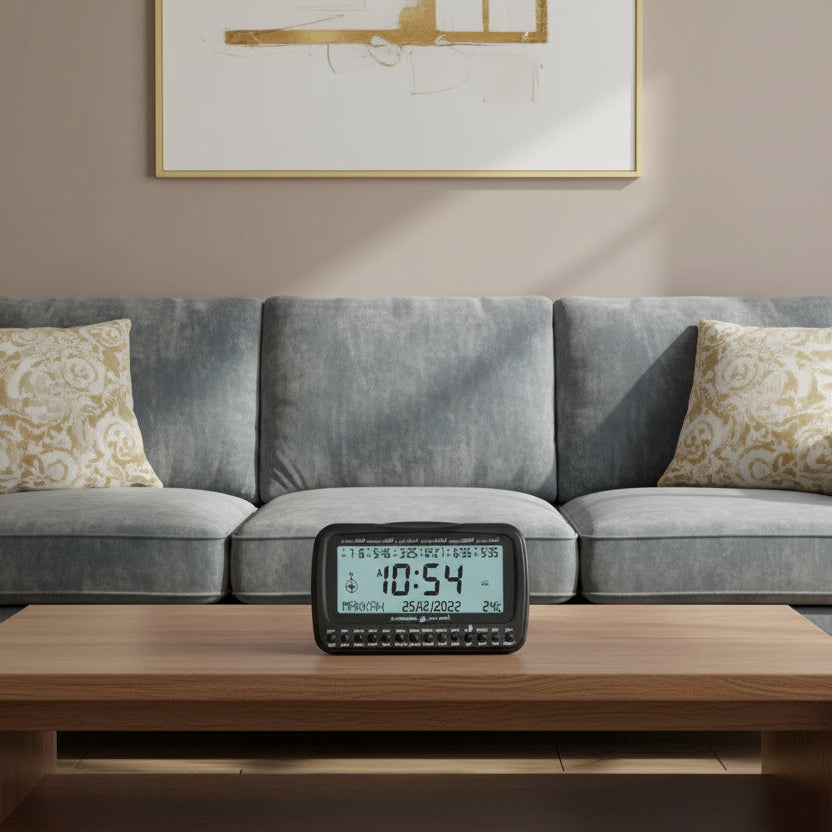 Horloge Adhan Priere noir