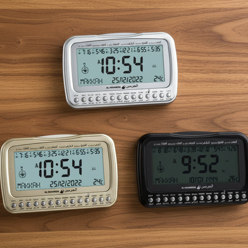 Voici les trois variantes de l'Horloge Adhan Priere