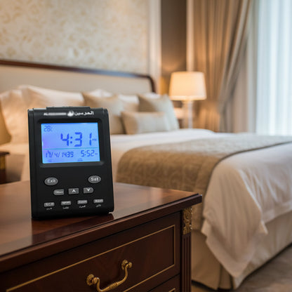Horloge islamique avec Adhan noir