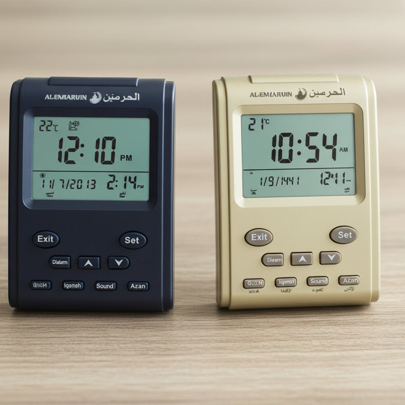 Voici les deux variantes de l'Horloge islamique avec Adhan