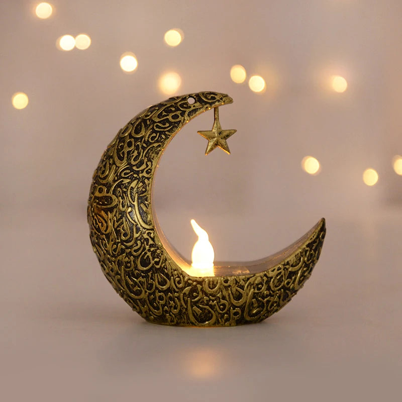 Lanterne Ramadan | Croissant de Lune or