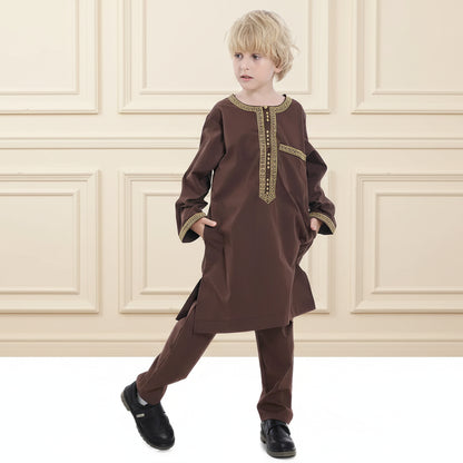 Qamis enfant | Yaqeen marron