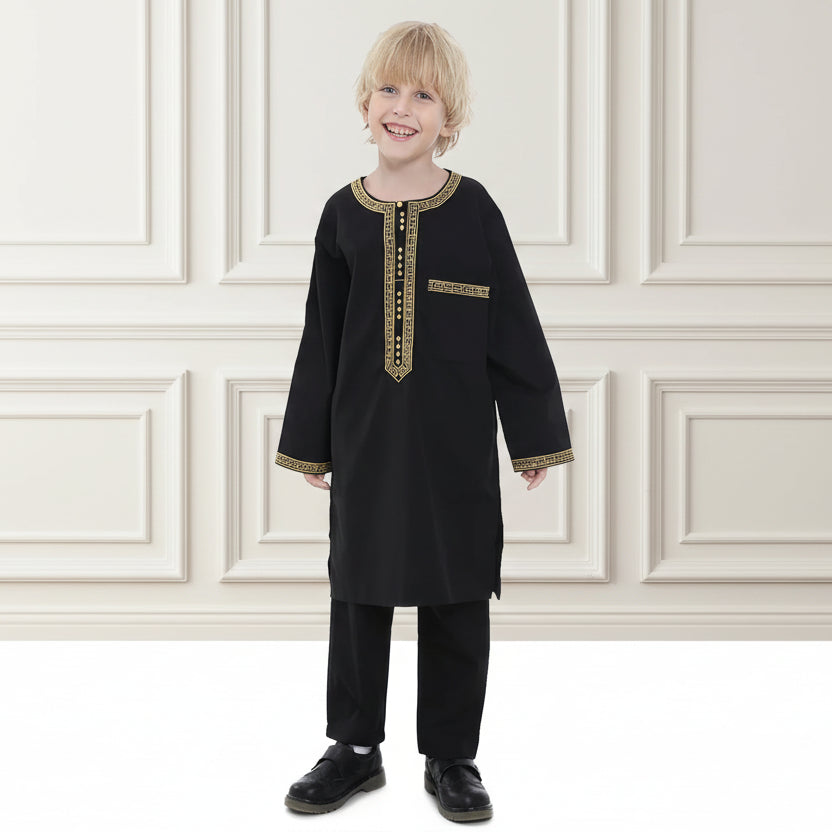 Qamis enfant | Yaqeen noir