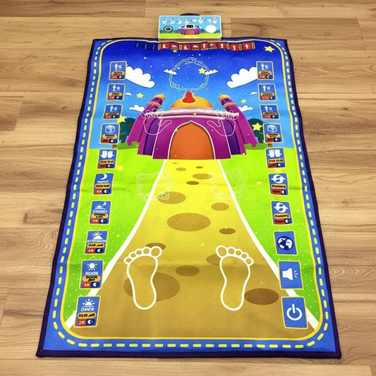 Tapis de Priere Interactif | KidSalat vert prairie