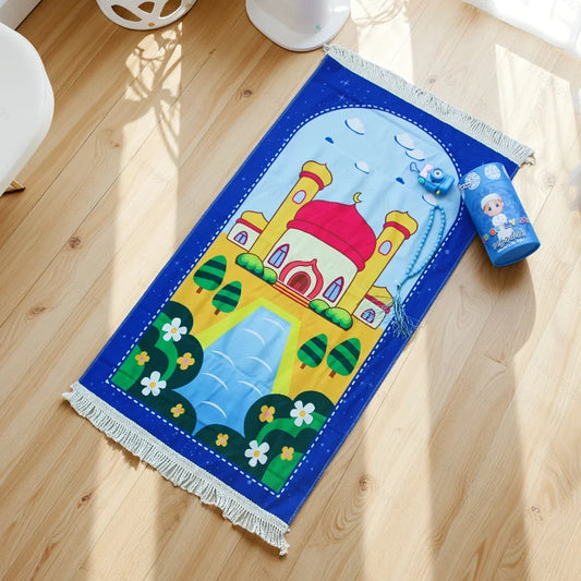 Tapis de priere enfant bleu