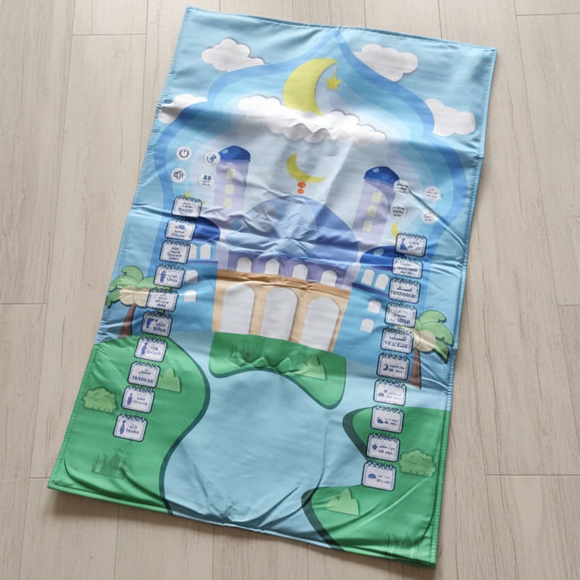 Tapis de prière interactif | FunSalat bleu