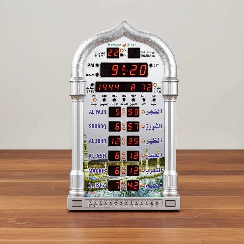 Adhan Clock argent