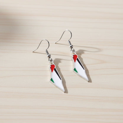Boucle d'oreille | Boucles Palestine argent