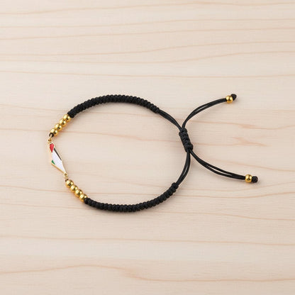 Bracelet Palestine | Drapeau et carte noir