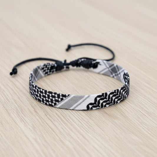 Bracelet Palestine | Laine noir