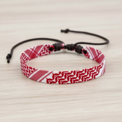 Bracelet Palestine | Laine rouge