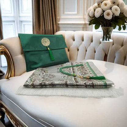 Le coffret tapis de priere émeraude