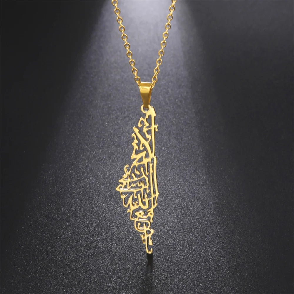  Collier Palestine | Acier Inoxydable or