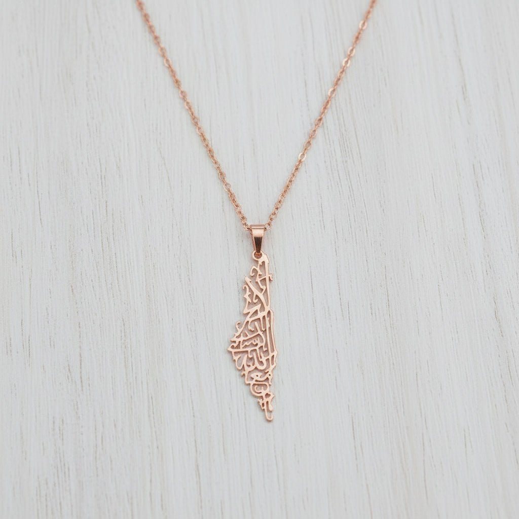 Collier Palestine Acier Inoxydable bronze