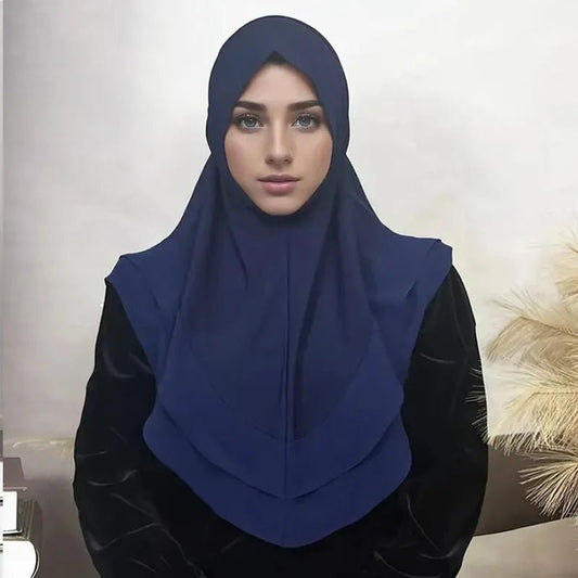 le hijab instantané bleu