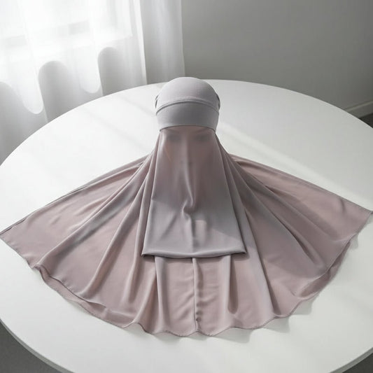 le hijab instantané gris