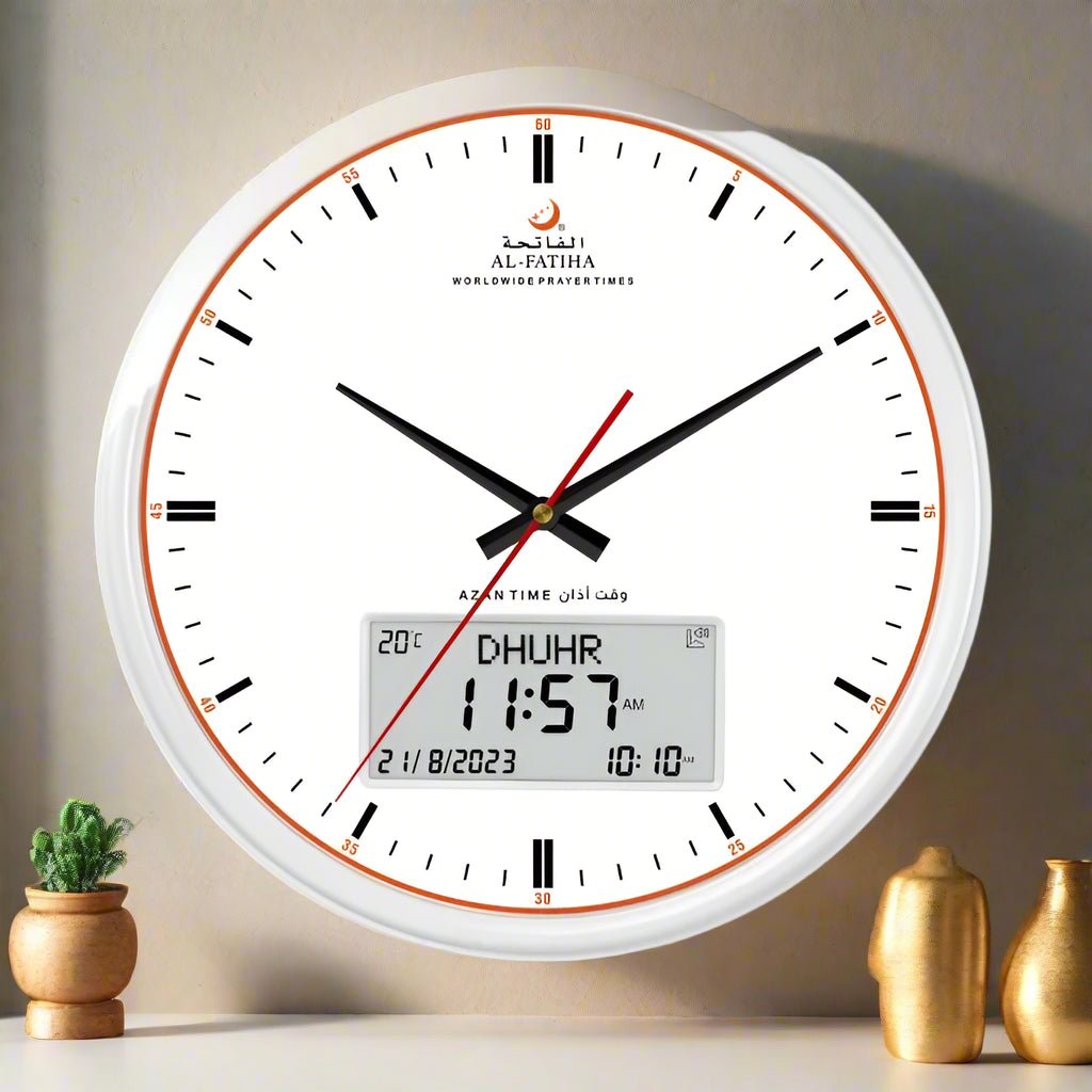 L'horloge Adhan murale est bien plus qu’un simple objet : c’est un compagnon qui vous suivra pour renforcer votre foi
