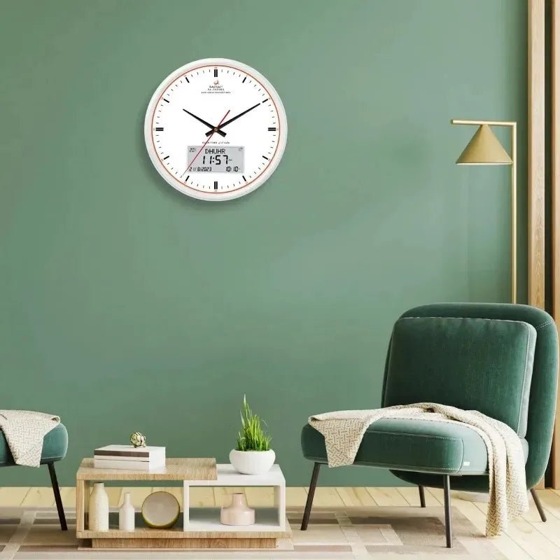 Plus besoin d'installer des dizaines d'applications d'appel à la prière! Grâce à L'horloge Adhan murale, l'appel à la prière sera toujours le plus clair possible
