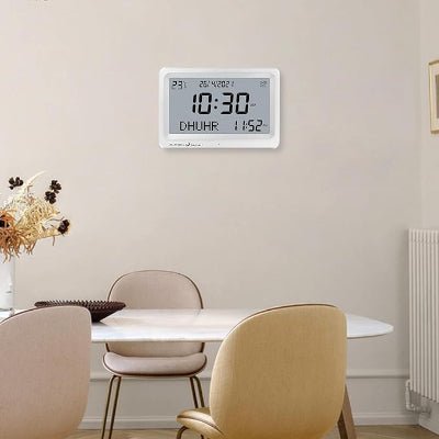 Horloge Priere - AzanClock™ - Blanc Ecran Blanc - Ma Oumma