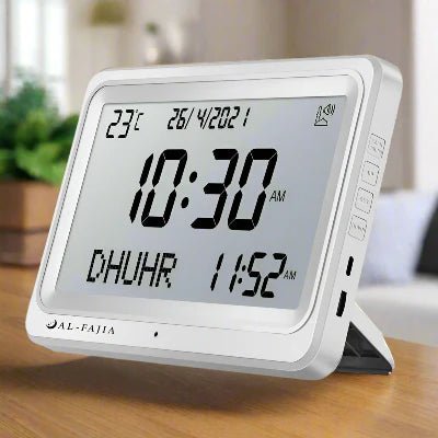 Horloge Priere - AzanClock™ - Blanc Ecran Blanc - Ma Oumma
