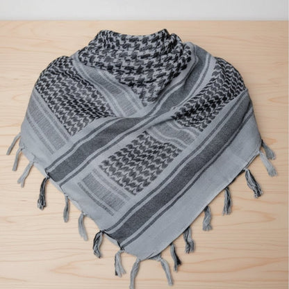 le keffieh palestinien gris