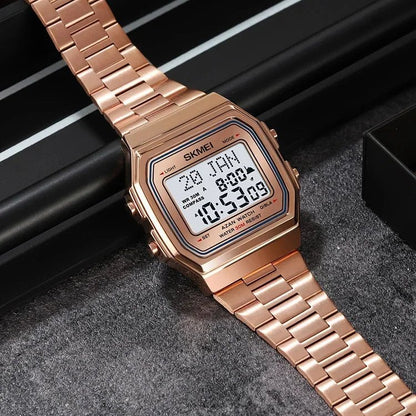 La montre adhan indique la date, l'heure, la température, la quibla, diffuse l'appel à la prière et bien plus