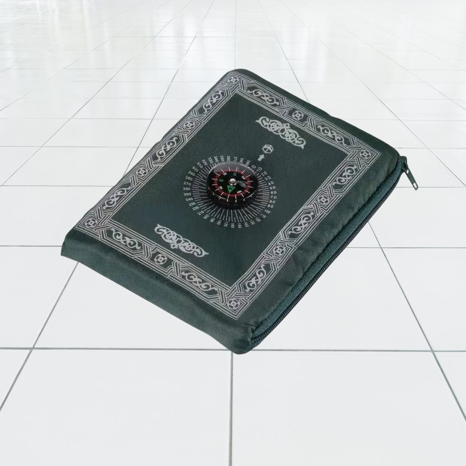 Tapis de priere de poche vert 