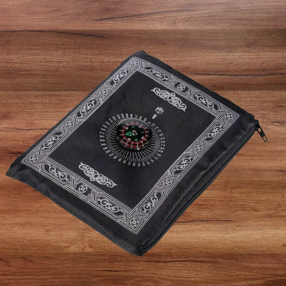 Tapis de priere de poche noir