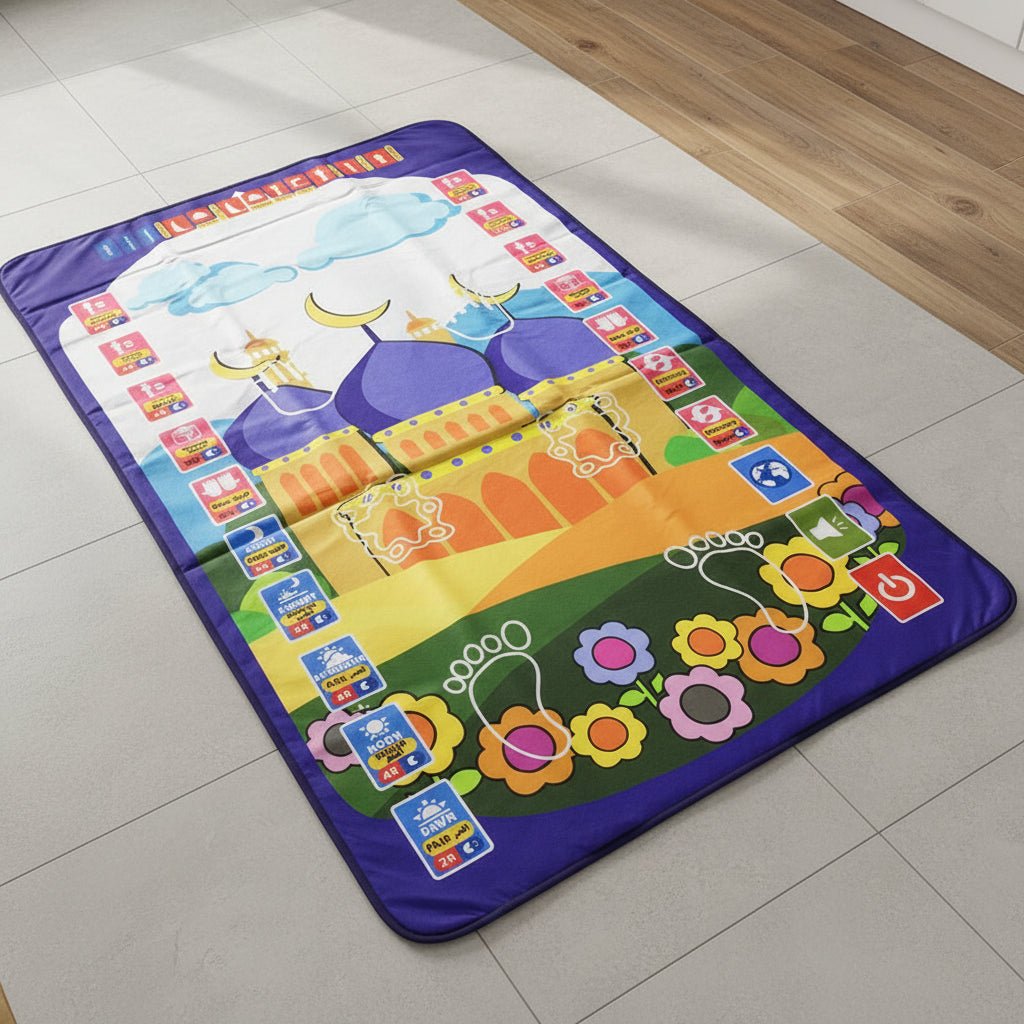 Tapis de Priere Interactif bleu