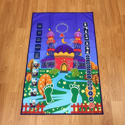 Tapis de Priere Interactif | KidSalat bleu océan