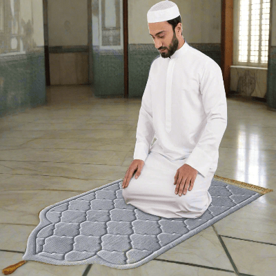 Tapis de priere - PrayerMat™ - Gris Claire - Ma Oumma